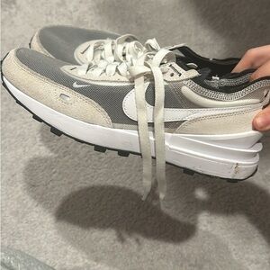 Nike Women's Gray and White Sneakers